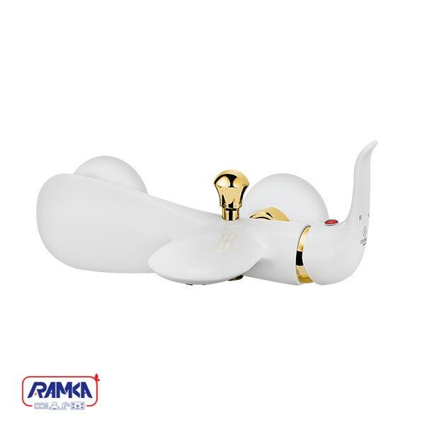شیر حمام کاویان مدل کارن سفید طلایی