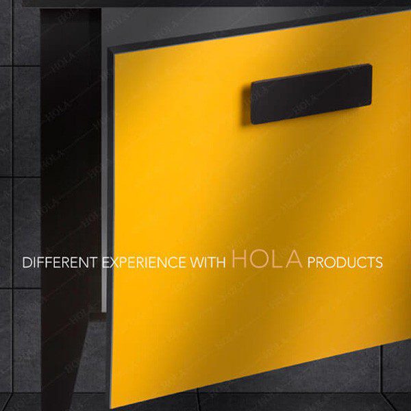 روشویی کابینتی هولا مدل 610 زرد مشکی 2