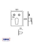 ابعاد شیر حمام توکار kwc مدل ورونا تیپ 3